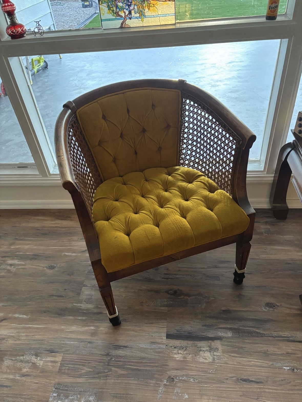 Cane wicker chair set