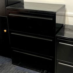 3  Drawer Lateral Filing Cabinet  - Black