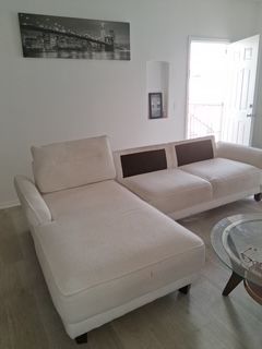 Cream Sofa & Loveseat Set – Modern Living Room Set
