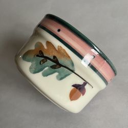 Small Vintage Hartstone Pottery Fruits And Nuts Snack Bowl