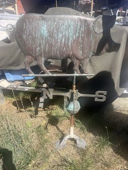 COPPER PIG WEATHER VAIN