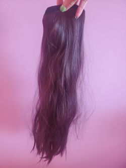 # 2 Brown Ponytail With A Clip