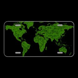License Plate Novelty Car Front Green Grass Prato Echo Ecological