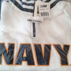 Navy Stitched Sweat Shirt 