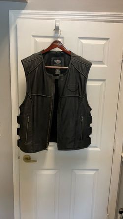 Harley Davidson heavy leather vest