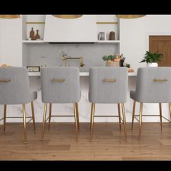 Velvet grey barstools