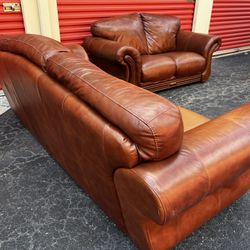 Too Grain Leather Sofa Set 