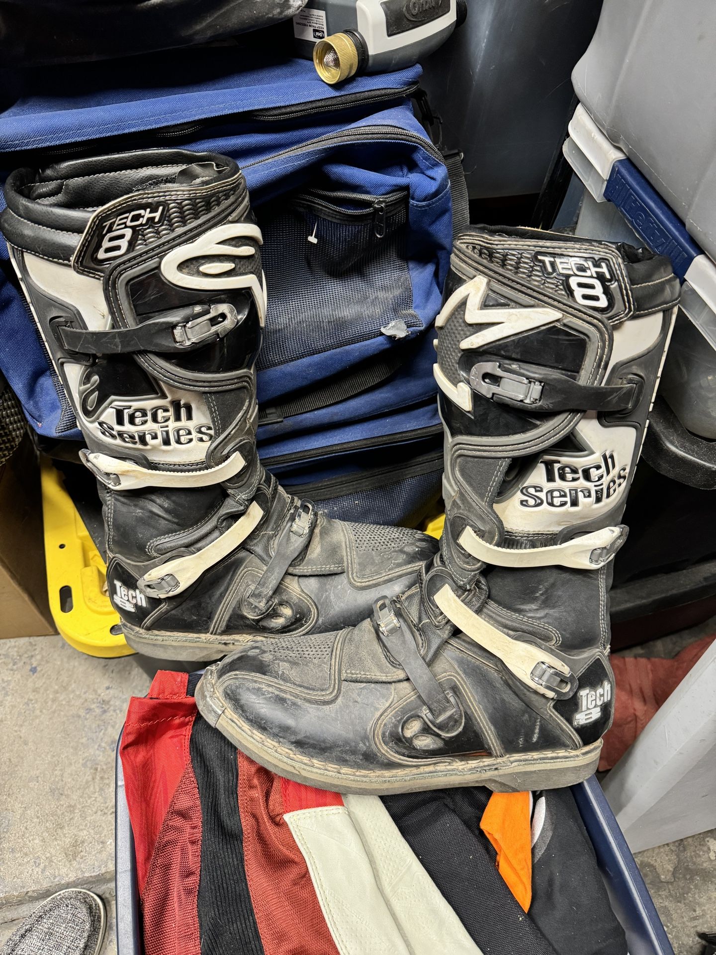 Tech 8 motocross Boots Men's Size 11 Black And White