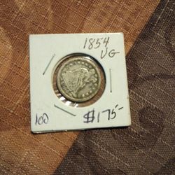 1854 Seated Dime 