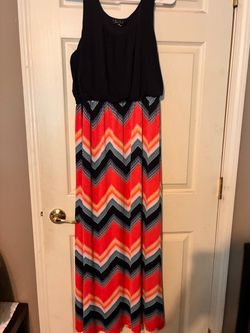 Trixxi Chevron Maxi Dress