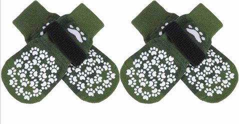 🐾 Anti‑Slip Dog Socks & Booties — Army Green - XS