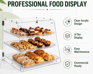 3 Tier Commercial Bakery Display Case Retail Countertop