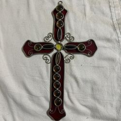 Beautiful Colored Stained Glass Cross