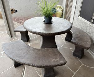 Concrete Patio Table