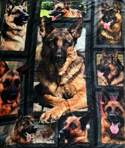 German Shepard blanket