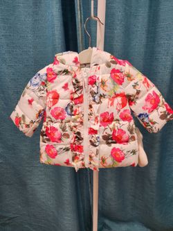 Nordstroms Baby Winter Jacket With Mittens Size 3/6 Months 