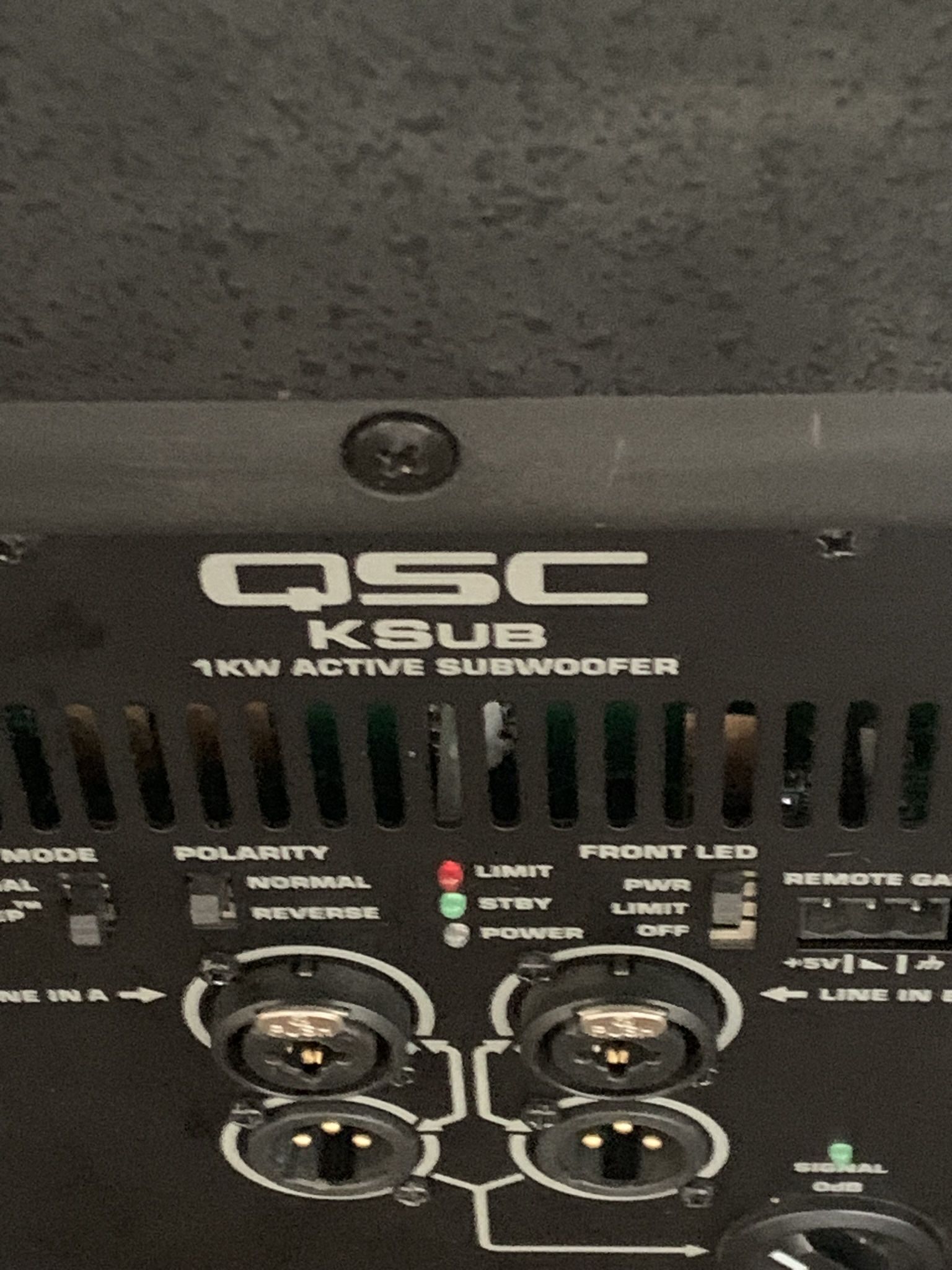 QSC Ksub 1000 Watts 12 In Subwoofer With Cover for Sale in Santa Ana