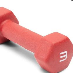 NEW DUMBBELLS 3LB WEIGHTS SET, RED. PICK-UP IN QNS