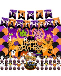 Mickey Mouse Halloween Birthday Party Decoration Set
