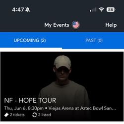 Tickets To NF 6/6, Section D Row 20