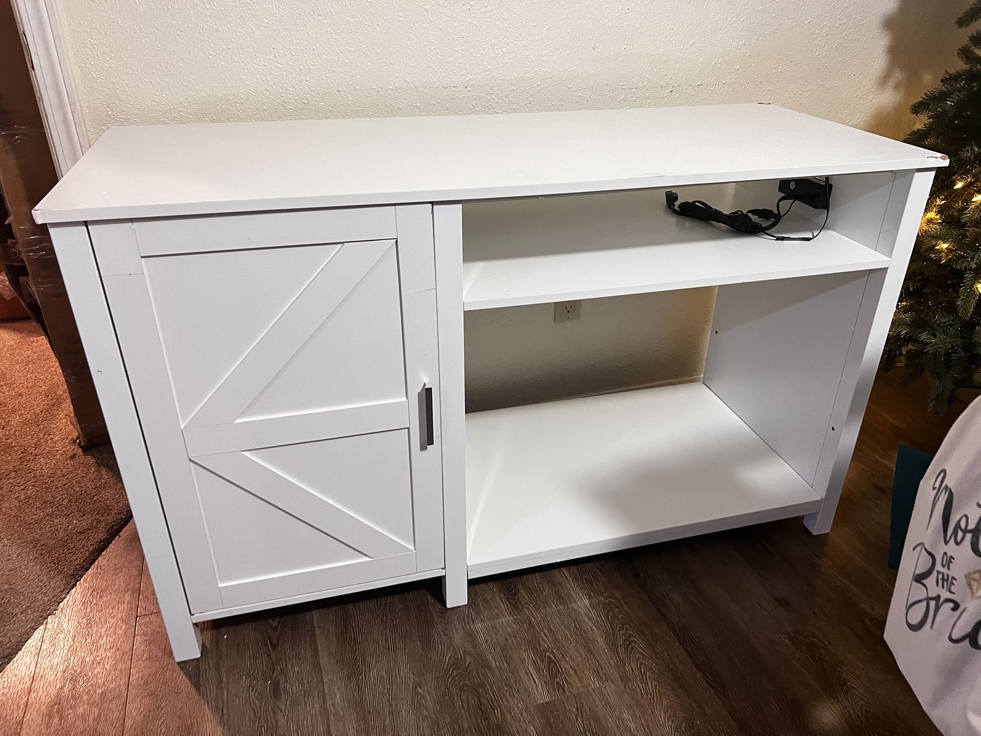 52" Wide Aquarium Stand for 55-75 Gallon Fish Tanks with RGB Light Strip - White