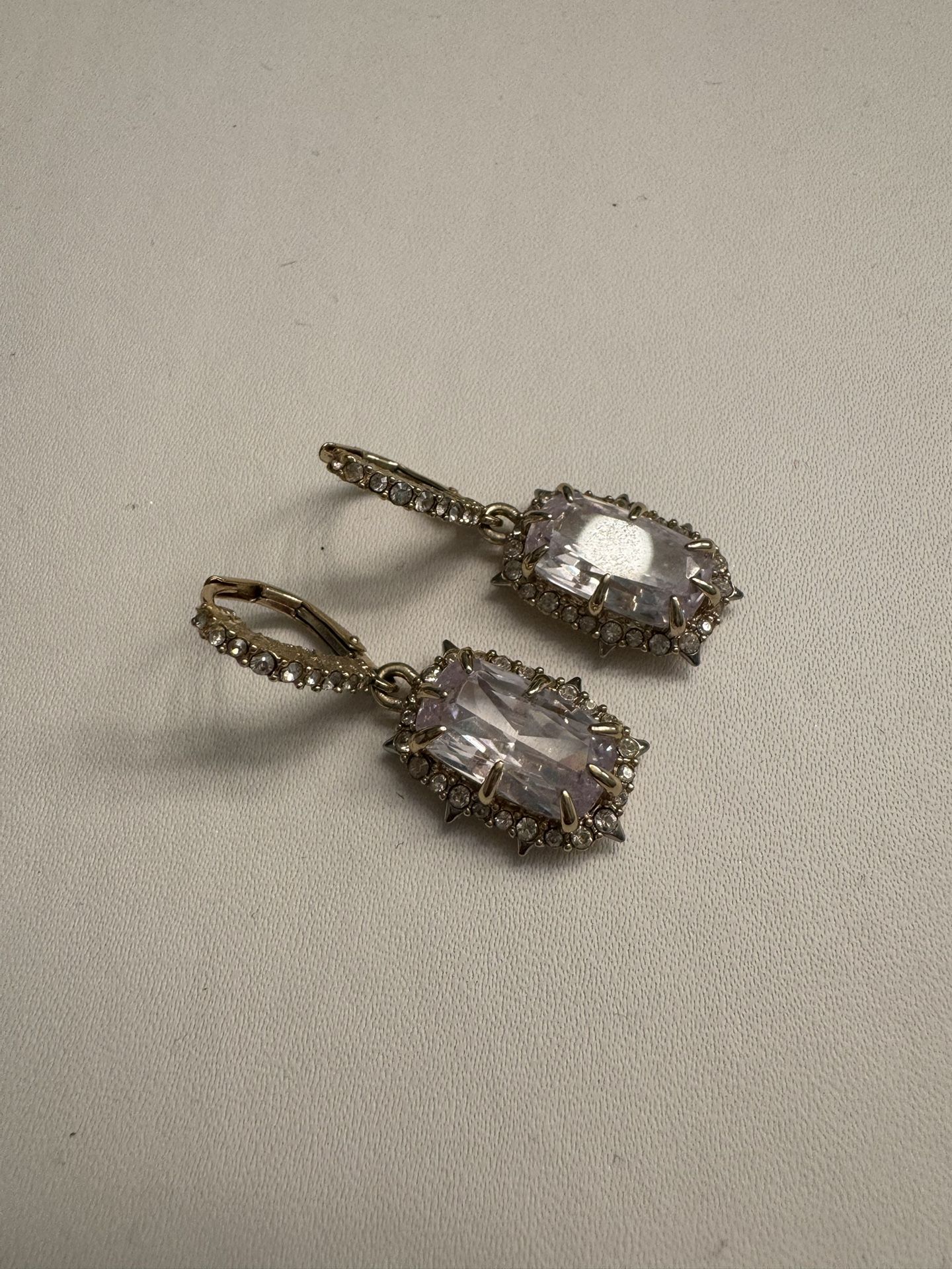 Alexis Bittar Gold Diamond Dangle Earrings