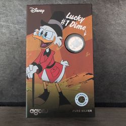 Scrooge Mcduck Disney 3g Agoro silver coin