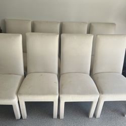 8 Ballard Slipcover Parsons Dining Chairs