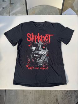 Slipknot "Wait and Bleed" Graphic T-Shirt Black Red Skull Print S