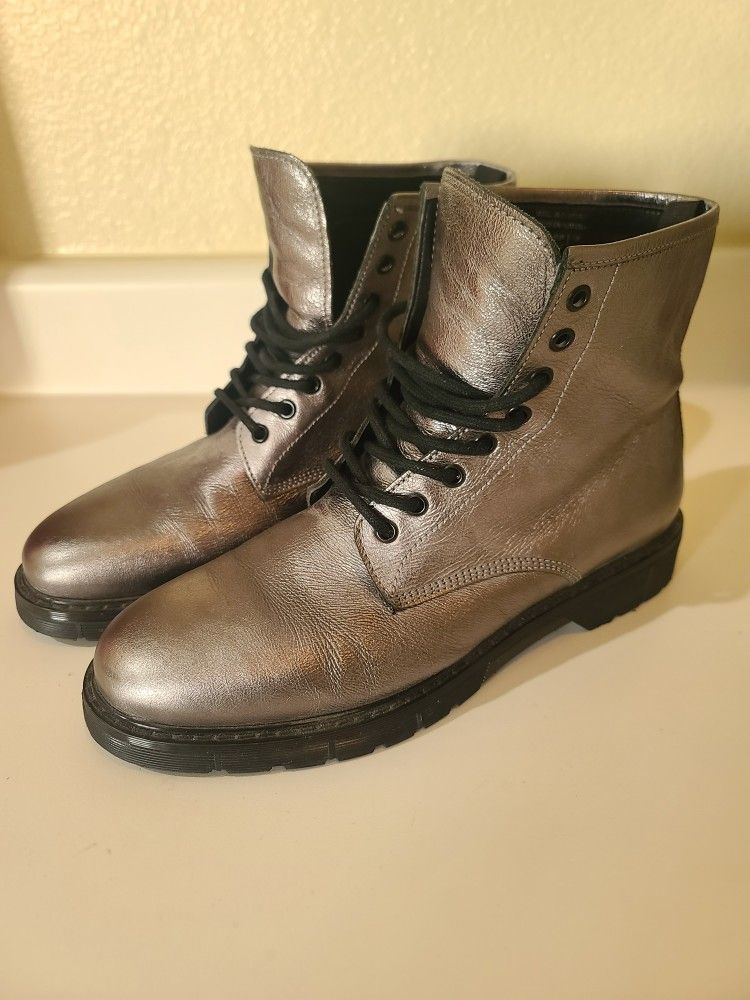 Aldo Mens Metallic Delvalles Boots Size 9.5