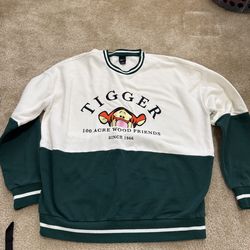 Vintage Disney Tigger 100 Acre Wood Friends Color-block Sweatshirt - Size MD