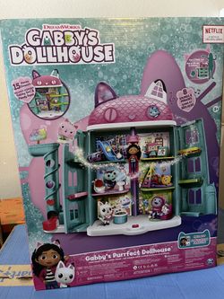 Gabby's Dollhouse, Purrfect Dollhouse with 15 Pieces Including Toy Figures, Furniture, Accessories and Sounds, Kids Toys for Ages 3 and up