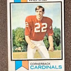 1973 Topps Roger Wehrli St Louis Cardinals #457 Football Card Vintage Collectible Sports NFL