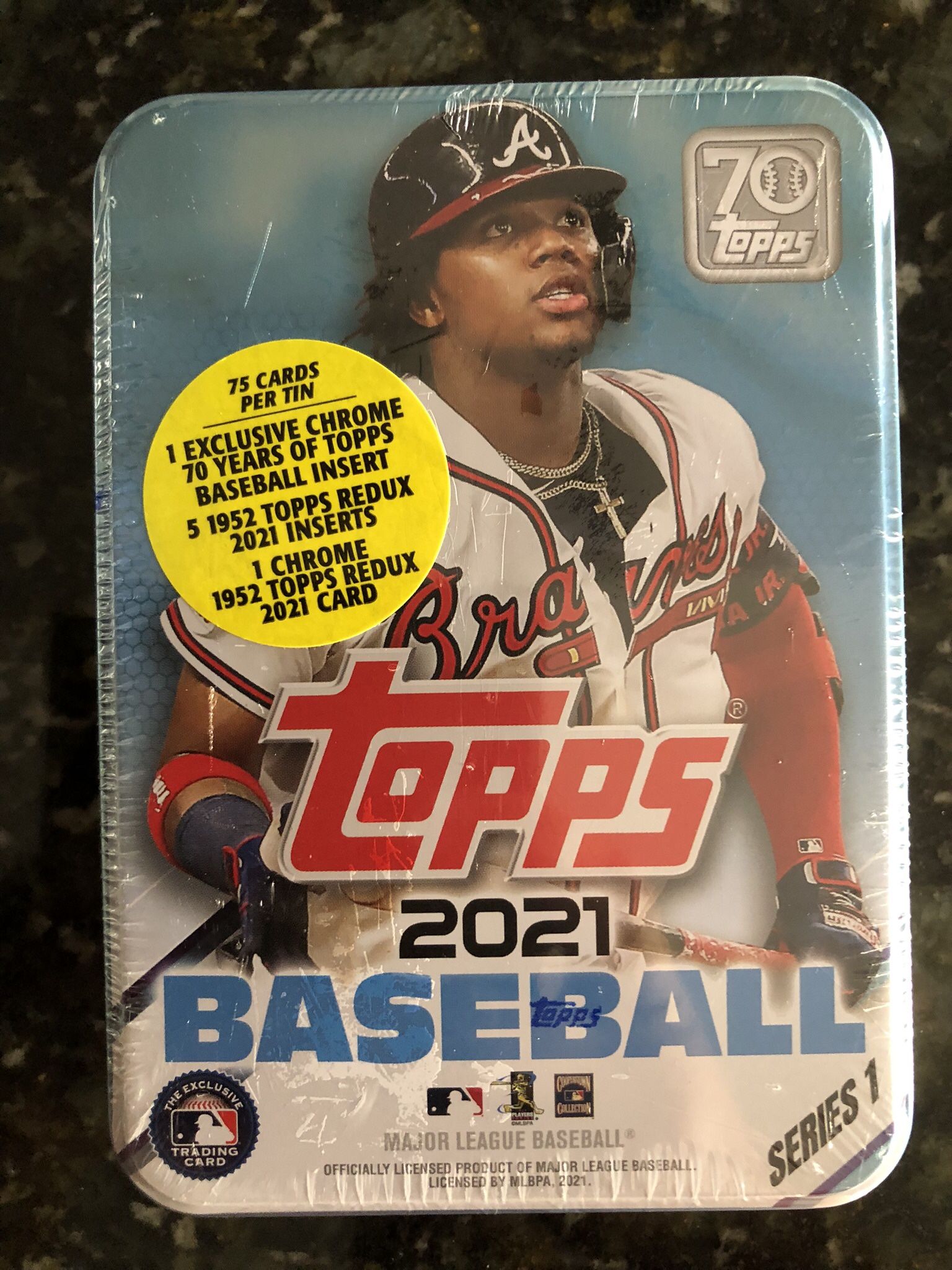 Topps Series 1 2021 Baseball Collectible Factory Sealed Tin. Each Sold Separately.