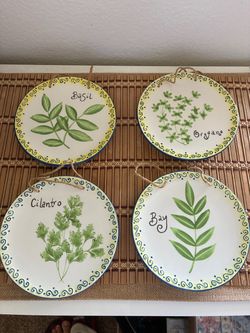 Ceramic Wall Plates Set of 4