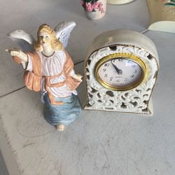 Angel Statue & Clock