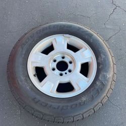 1 - 255/65r17 6x135 6x5.31 F150 Stock Rims Wheels Good Tires 80% Treads !