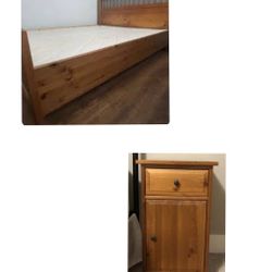 Full Size Bed With 1 Nightstand 