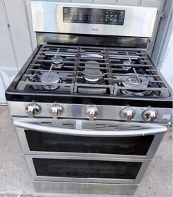 🔥 Samsung Double Oven Gas Range – Stainless Steel 🔥