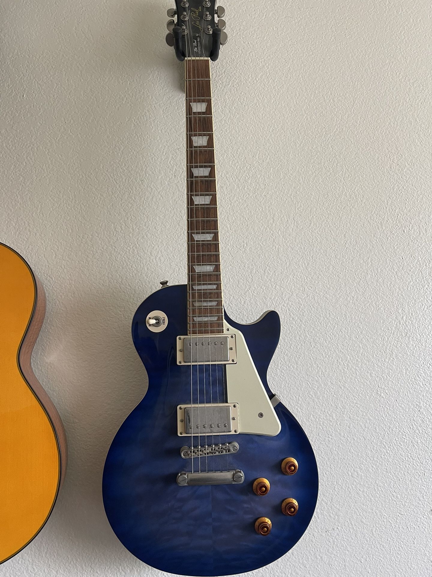 Used Epiphone Les Paul Standard Pro Blue Burst Solid Body Electric Guitar