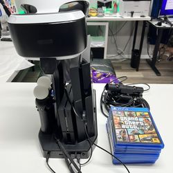 PS4 + PSVR Bundle with Move & Aim Controllers, Cameras, Games Etc