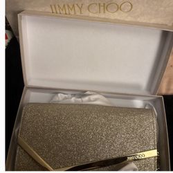 Emmie Gold Glitter Clutch
