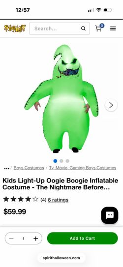 Kids Light-Up Oogie Boogie Inflatable Costume