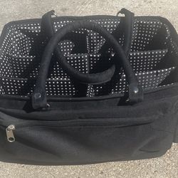 Tote / Open Face Craft Tote, Lots of Pocket Storage, Black - 13"W x 9"D x 8"H