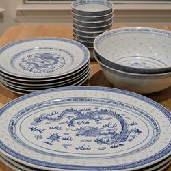 Asian Dragon Themed Dinnerware