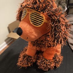 Kellytoy Orange and Black Puppy with Sunglasses