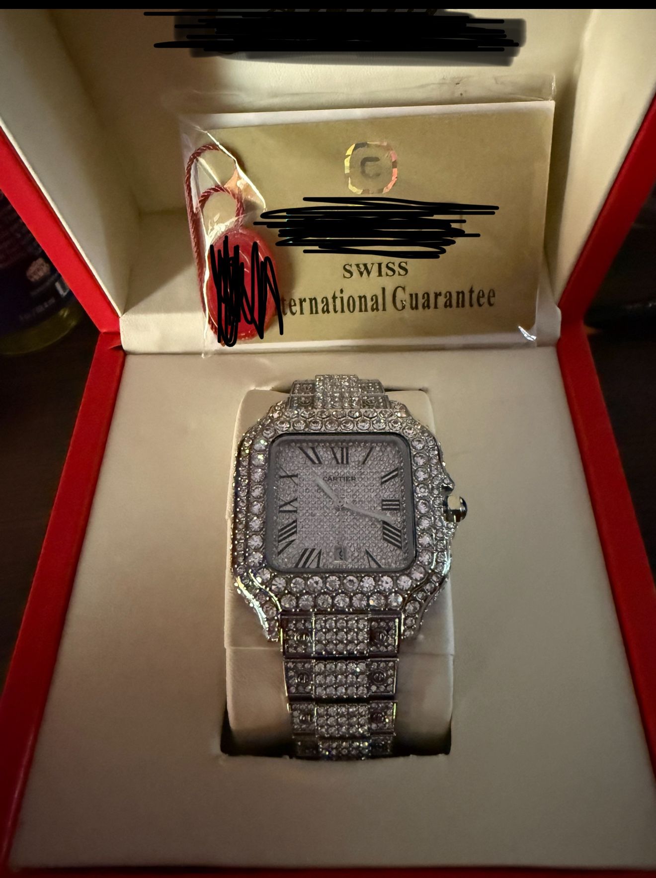 Moissanite Bust Down Watch – Passes Diamond Tester, Iced Out