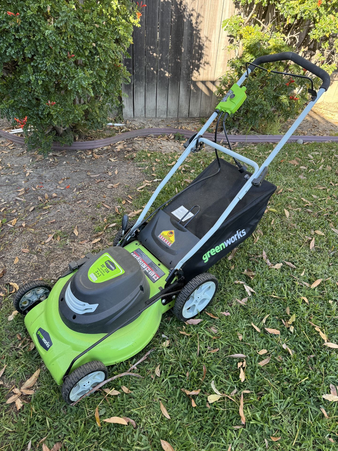 green works 20" 12A ELECTRIC LAWN MOWER