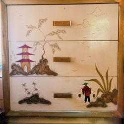 Mid Century Modern Fabulous Asian Dresser Drawers