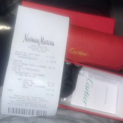 Cartier Gold & Brown Rimless Eyewear